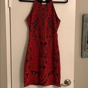 Parker Red and Black Dress